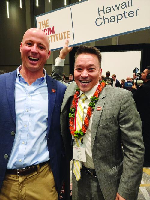 Two of The CCIM Institute's Hawaii Chapter celebrating at the Annual Governance Meeting 2023.