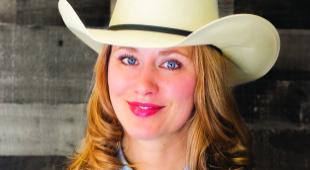 women with a cowboy hat