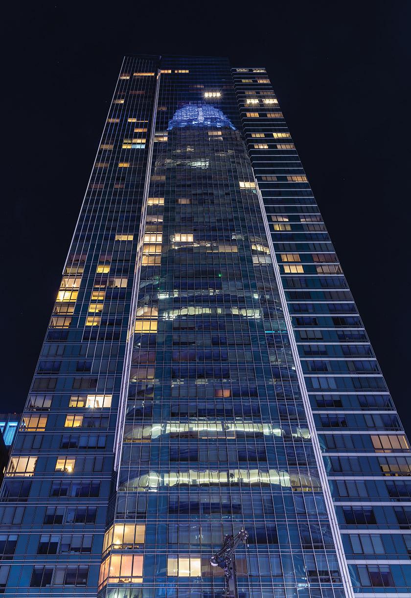 city building at night