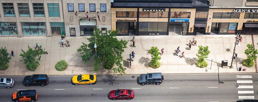 City street aerial