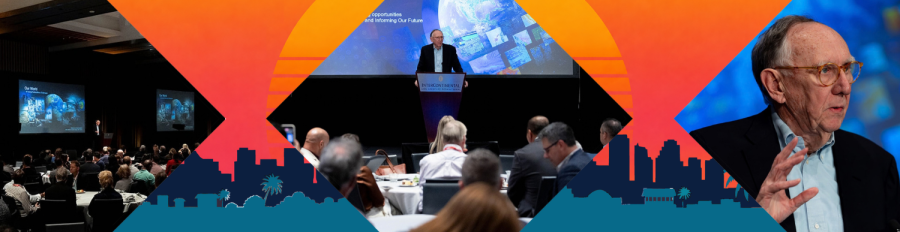 Audience at a Keynote conference with Jack Dangermond.