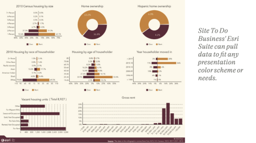 Esri graphic with statistics