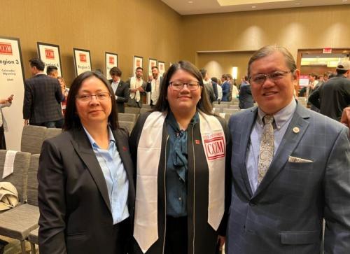 Eu Ma family photo at pinning ceremony