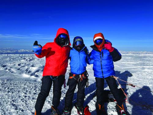 Picture of group on Mt. Sanford, AK, June 2023