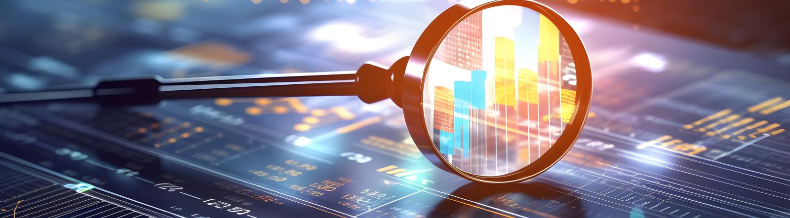 Magnifying glass for the finance page