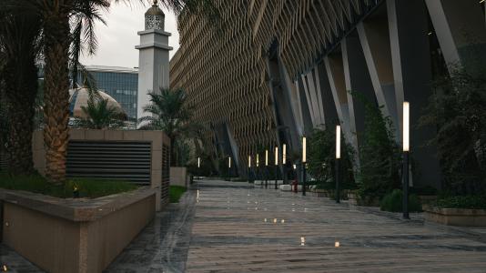 convention center dusk